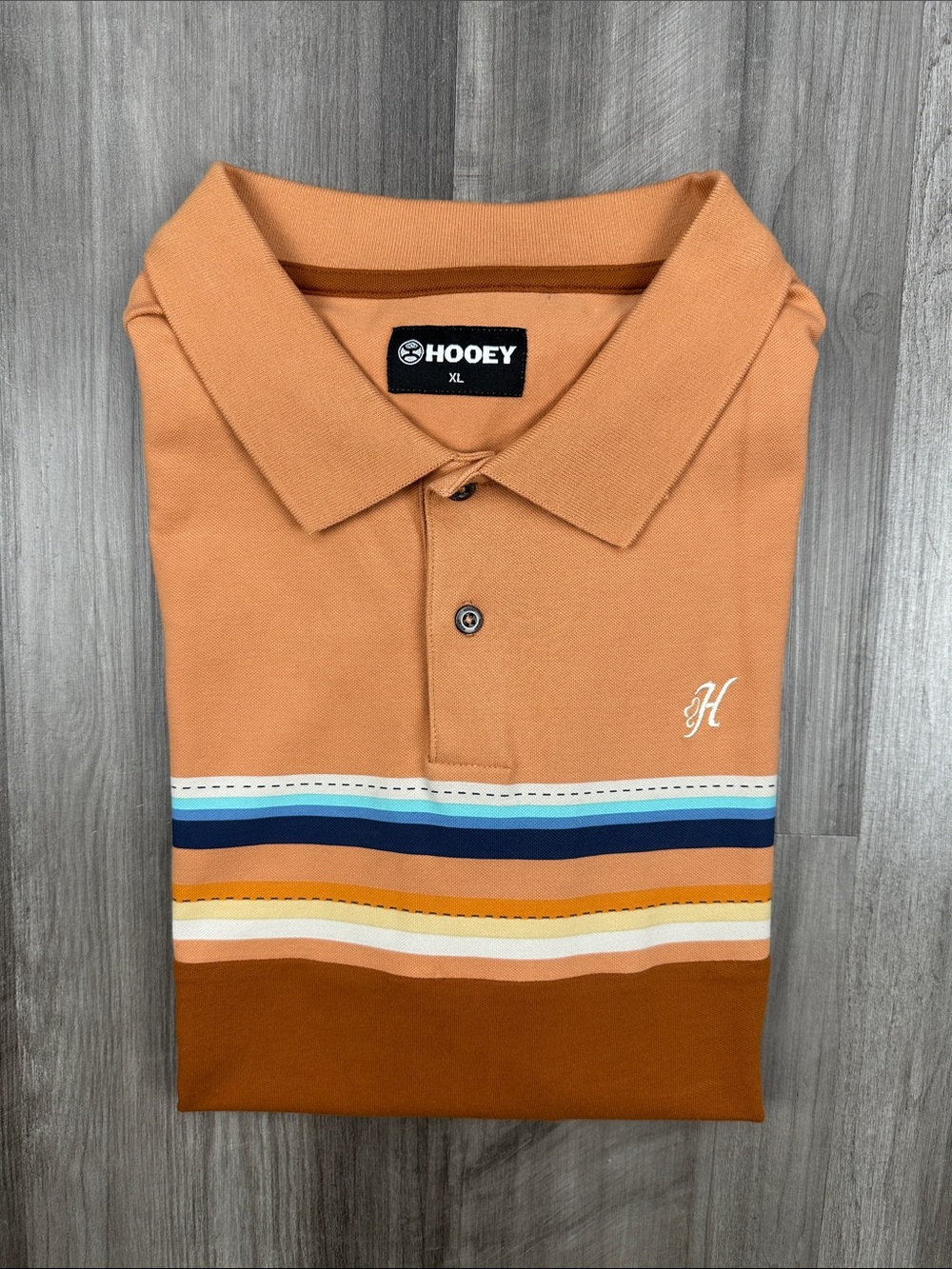 Hooey The Maverick Striped Polo - XL